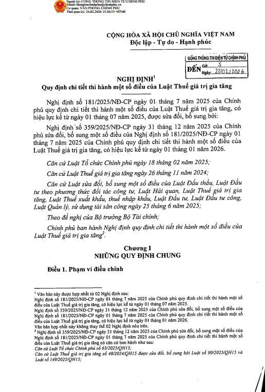 Văn bản hợp nhất số 03/VBHN-BTC ngày 12/02/2026 của Bộ Tài chính: Quy định chi tiết thi hành một số điều của Luật Thuế giá trị gia tăng